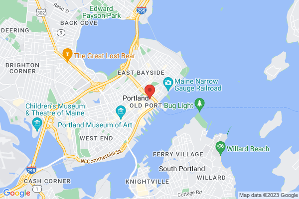 Location map for Portland Commercial Banking Office